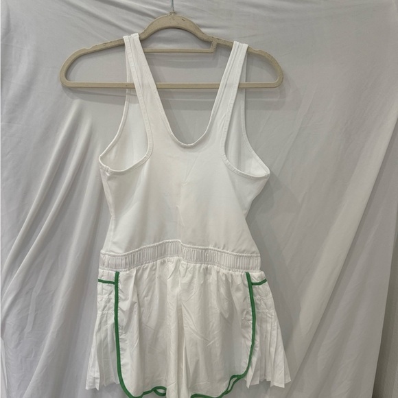 Free People white and green Tennis shorts onesie sz large - Picture 7 of 8